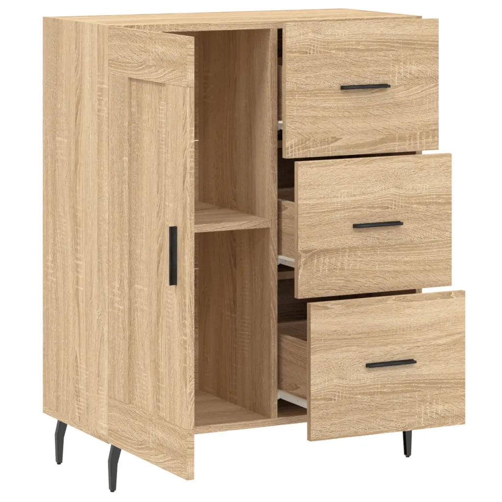Credenza-Buffet-Armadio da cucina Rovere Sonoma 69,5x34x90 cm in Legno Multistrato 299793