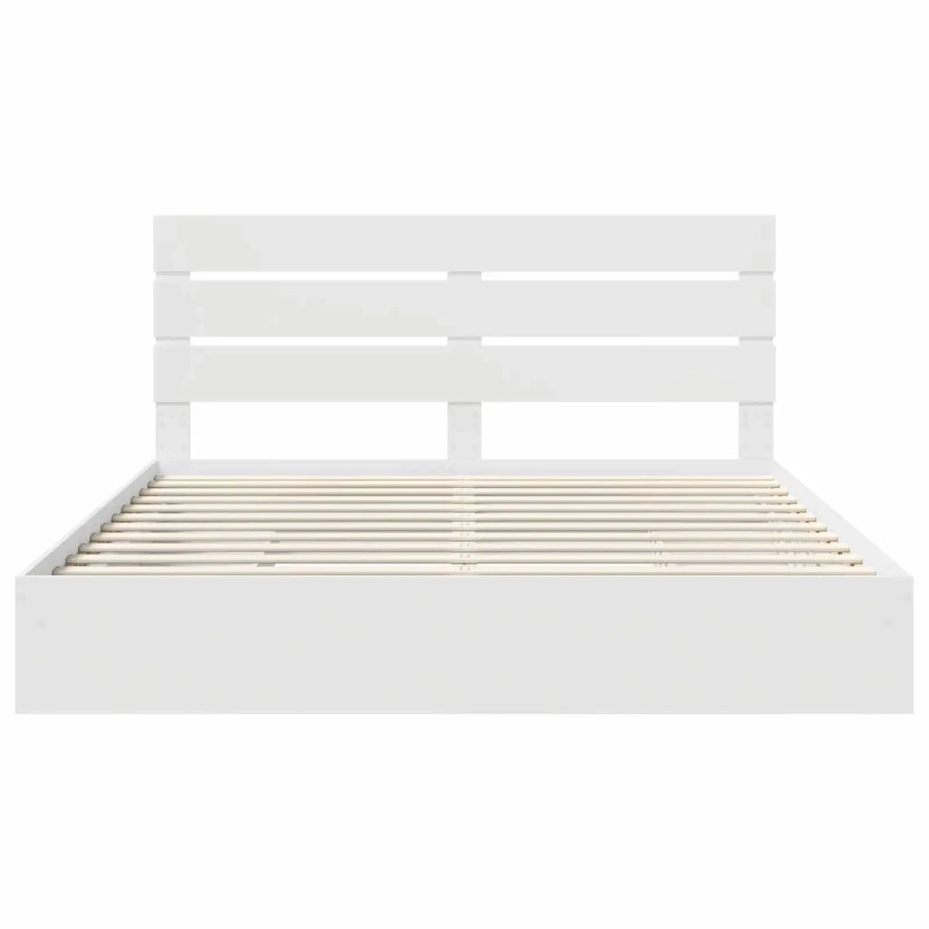 Letto con Contenitore Bianco 180 x 200 cm Legno multistrato 3411878