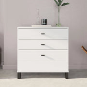 Madia Mindo, Credenza 3 Cassetti, 77x35x78h cm Bianco Opaco