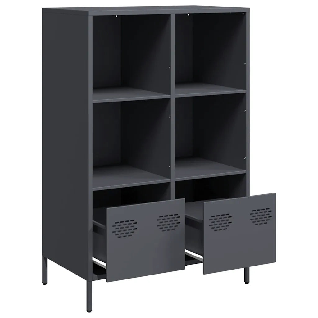Credenza Antracite 68x39x103,5 cm Acciaio