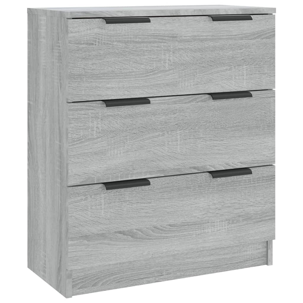 Buffet credenza cassettiera armadio mobile contenitore organizer per cucina soggiorno salotti 3 pezzi legno ingegnerizzato Sonoma grigio 02_0037181