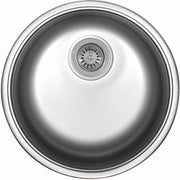 Lavello In Acciaio Inox Da Incasso Tondo Sifone E Tappo Diametro 43,5 Cm - Mabel