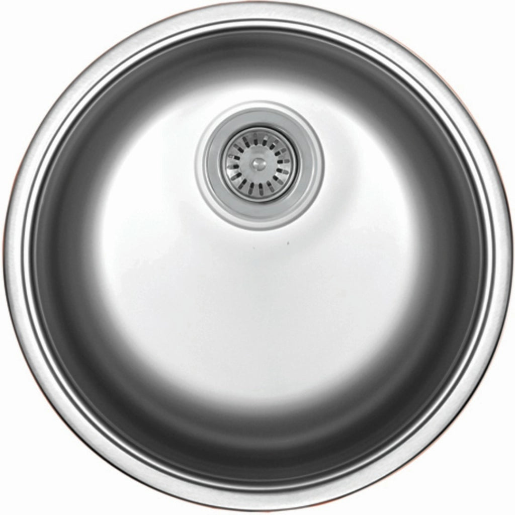 Lavello In Acciaio Inox Da Incasso Tondo Sifone E Tappo Diametro 43,5 Cm - Mabel