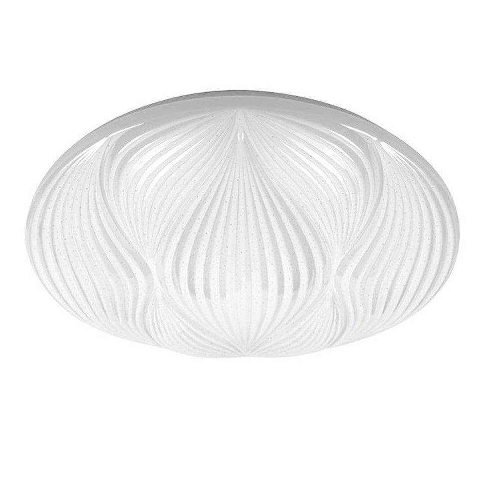 Trade Shop - Plafoniera Lampada Soffitto Decorata Bianco Led 45w Luce Fredda 6500k Ip20 97485 -