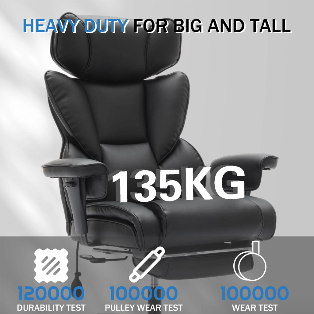 SEDIA Ergonomica con supporto lombare gonfiabile e poggiatesta regolabile, Nero
