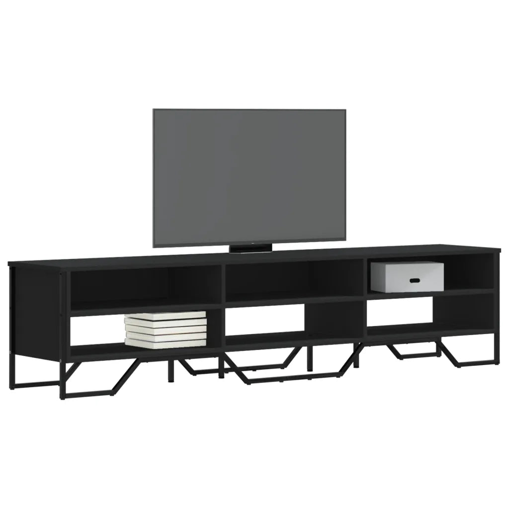 Mobile Porta TV Nero 180x34x41 cm in Legno Multistrato 848574