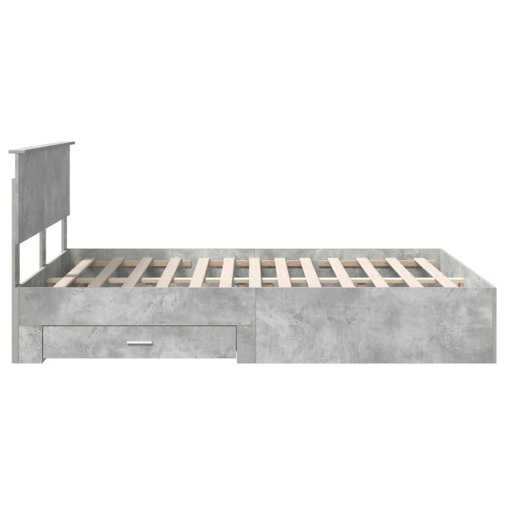 Struttura del letto con testiera Grigio cemento 140 x 200 cm 3408266