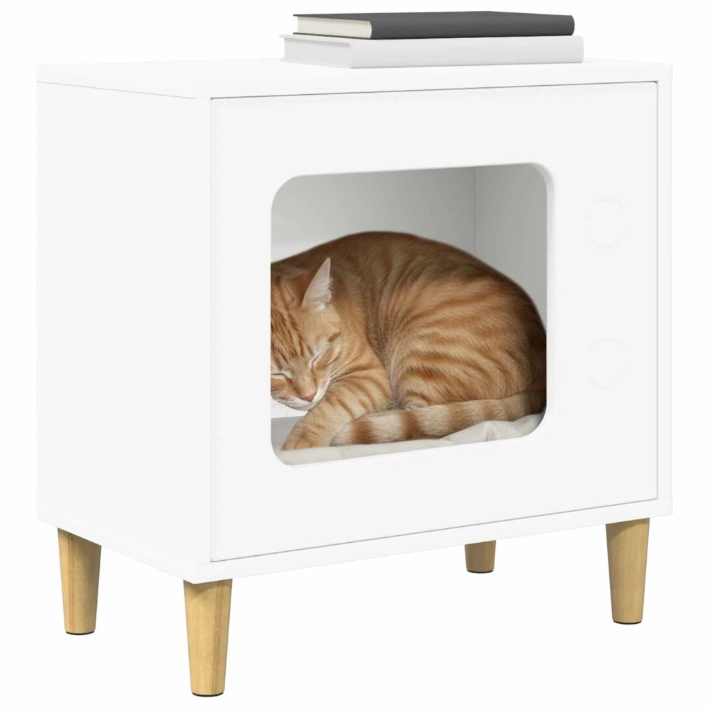 Casa per Gatti Bianco 51 x 30 x 52 cm Legno multistrato 8000653