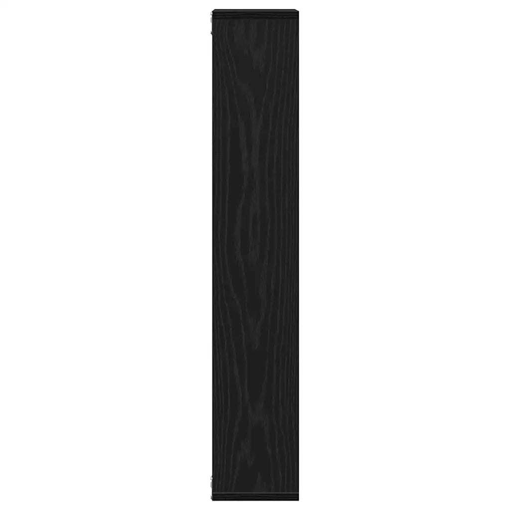 vidaXL Mensola da parete in rovere nero 36x16x90 cm in legno composito