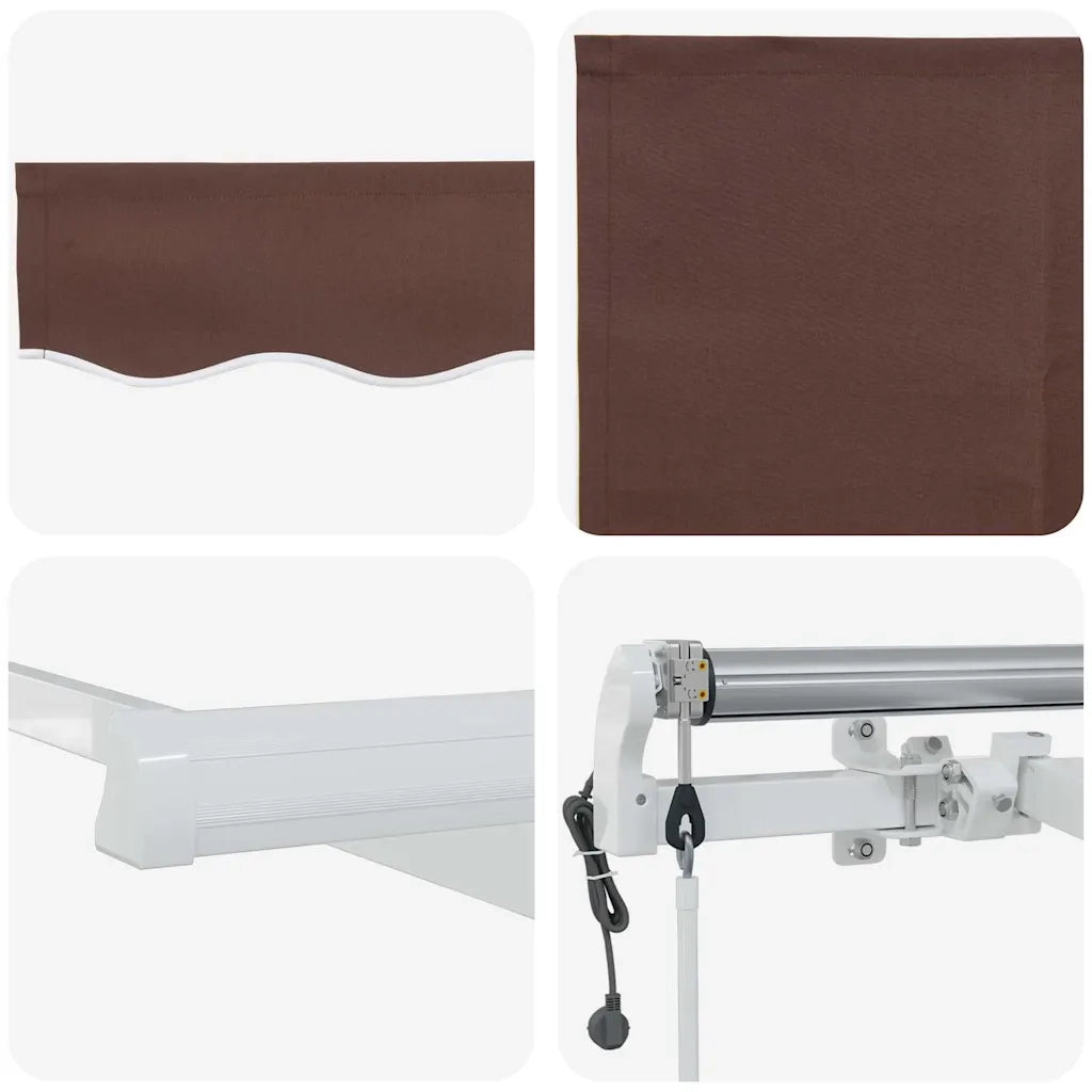 Tenda da Sole Retrattile Automatica Marrone 600x300 cm 3310220
