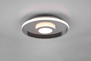ASCARI H2O PLAFONIERA LED 35W 4100lm, 3000K CROMO CON DIMMERAZIONE CON INTERRUTTORE IP44 D.40CM