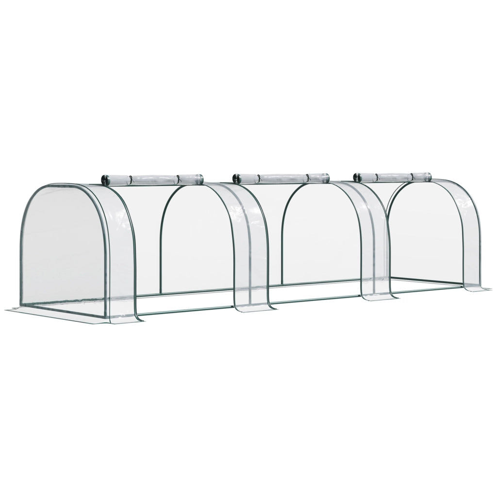 Serra da Giardino ¨C zephmum ¨C 350x100x80 cm 3 Porte A Rullo Acciaio Trasparente