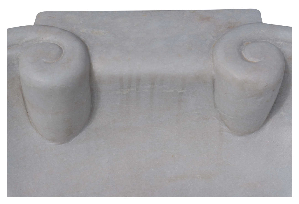 Biscottini Lavandino in marmo bianco L62xPR46xH18 cm Vasca realizzata completamente
