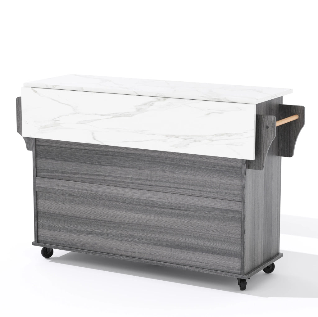Mobile cucina con piano allungabile 136x70x92 cm; grigio in MDF