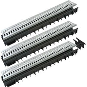 CANALETTA + GRIGLIA KIT PLASTICA ACCIAIO - CM 13X100 H.CM 5 CF=KT 3- 1 confezioni