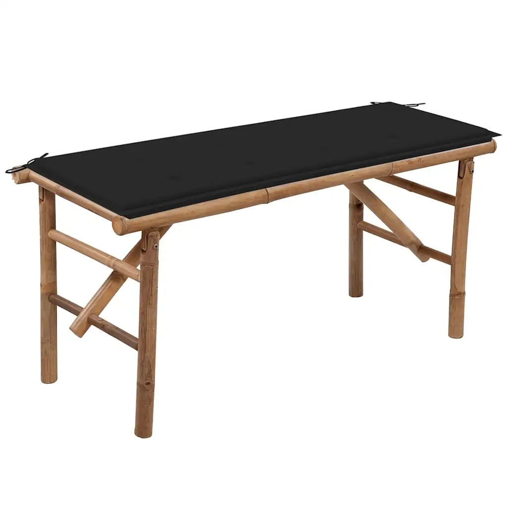 Panca da Giardino Pieghevole con Cuscino 118 cm in BambÃ¹ cod mxl 67005