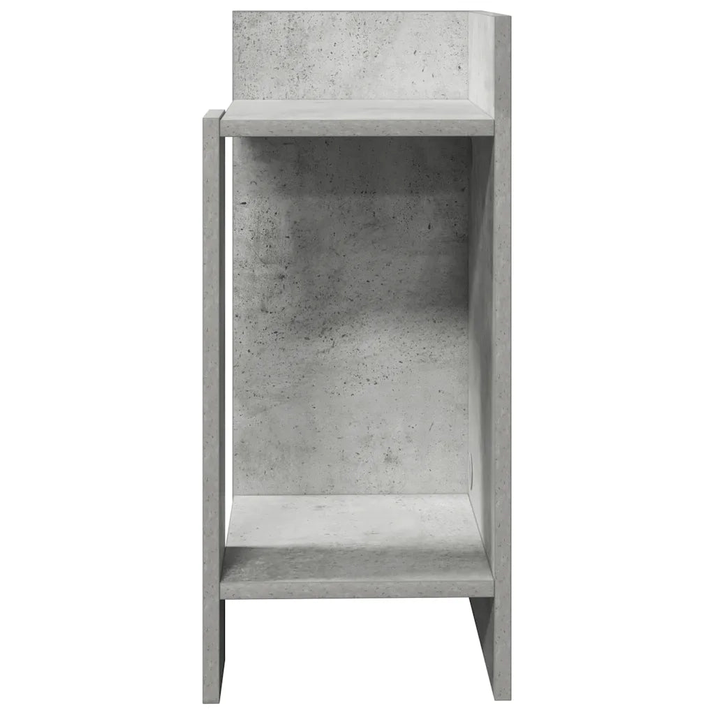Tavolino Laterale con Ripiano Grigio Cemento 25,5x27x60 cm 858548