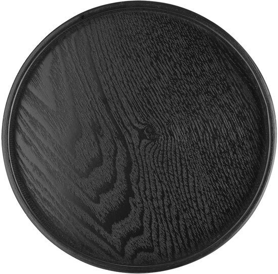 Piatto da Servire Rond in Legno Massivo - Antiscivolo - 30cm - Multifunzionale - Duraturo - Decorativo
