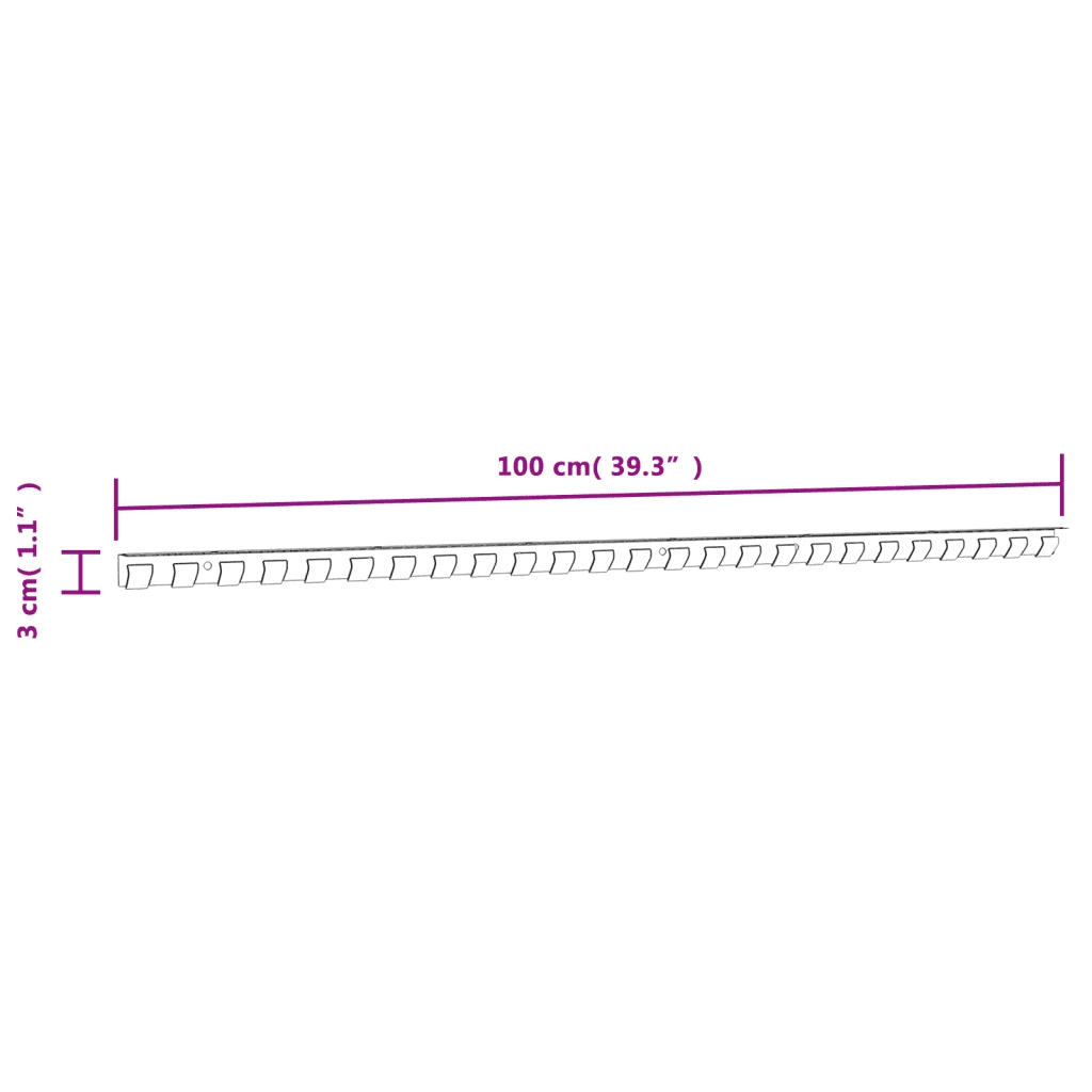 Binario di Montaggio Argento 1 m Acciaio Inox CFW8533962