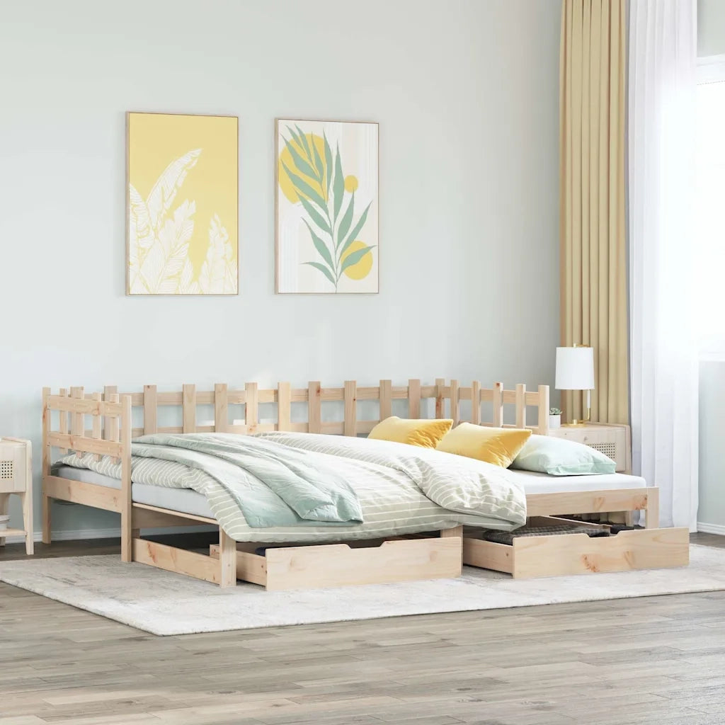vidaXL Divano Letto Estraibile con Cassetti senza Materasso 80x200 cm
