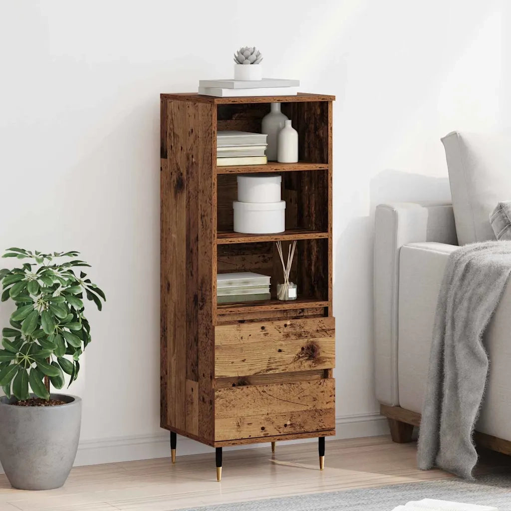 Credenza | Madia | Buffet da pranzo | Armadio da pranzo Legno vecchio 40 x 36 x 110 cm Legno multistrato