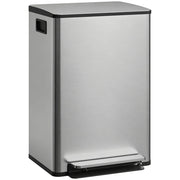 Cestino per rifiuti da cucina 50L ¨C Zephmum ¨C Argento 41.7x36.6x62cm