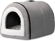 Letto per gatti e cani pieghevole in lino - grigio