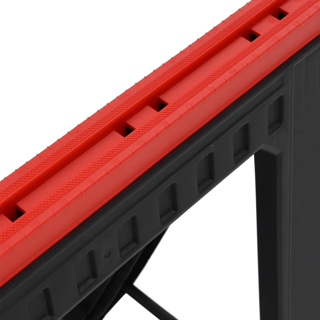Cavalletti da Lavoro 2 pz Nero e Rosso in Polipropilene 350 kg CFW1599367