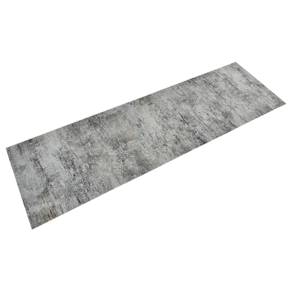 Tappetino da cucina lavabile in velluto con stampa effetto cemento 180 x 60 cm antiscivolo elegante interno in poliammide grigio 02_0046063