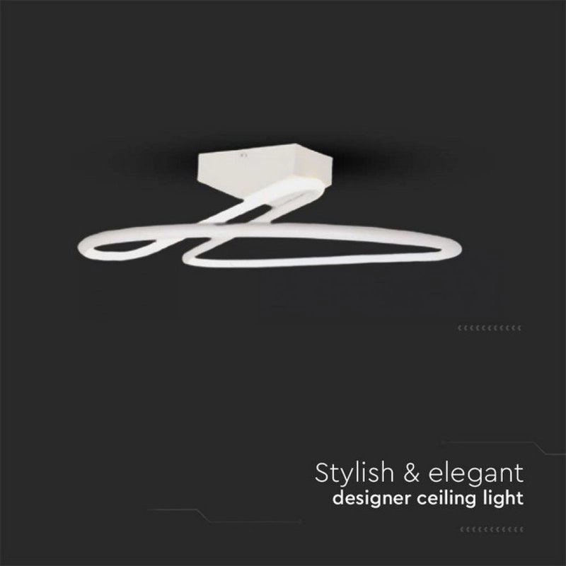 Plafoniera Lampadario LED 20W 2130LM Design Moderno Rotondo Spirale D250X130mm Colore Bianco 4000K SKU-6927