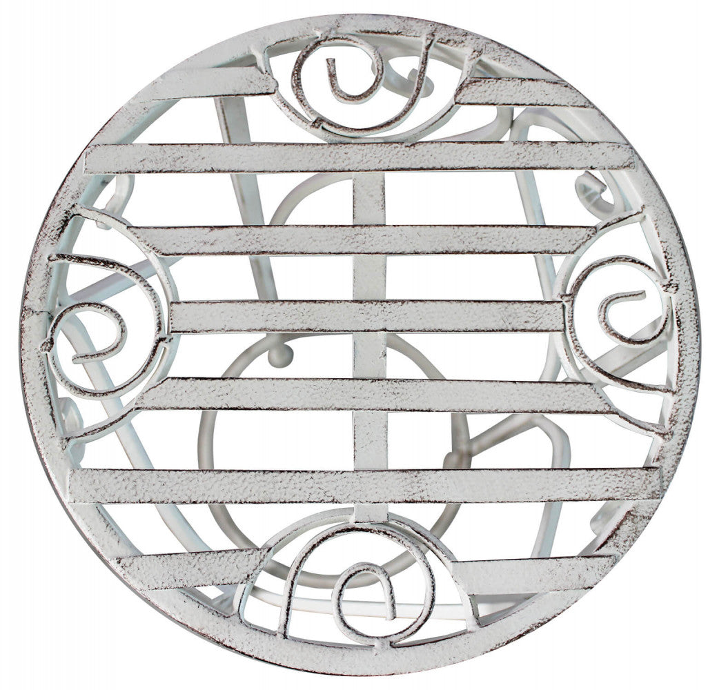 Set 3 Fioriere Valerie in Acciaio Bianco Antico