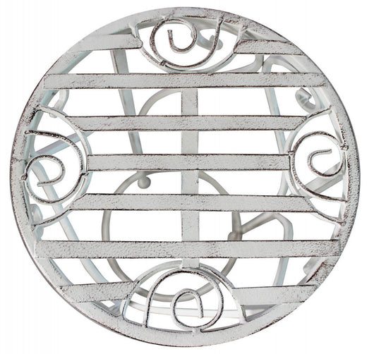 Set 3 Fioriere Valerie in Acciaio Bianco Antico