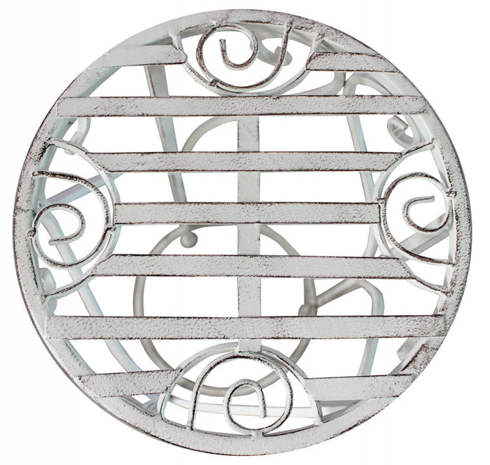 Set 3 Fioriere Valerie in Acciaio Bianco Antico