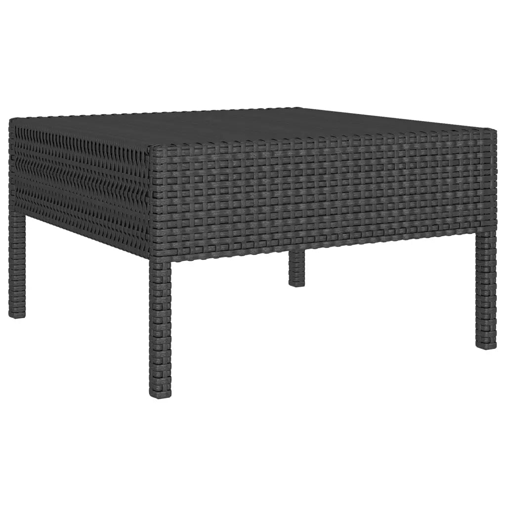 Set Divani da Giardino 8 pz con Cuscini in Polyrattan Nero cod mxl 38370