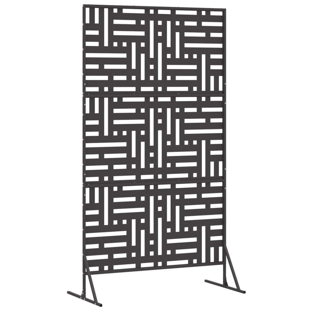 Schermo di Privacy 180 cm Acciaio Nero
