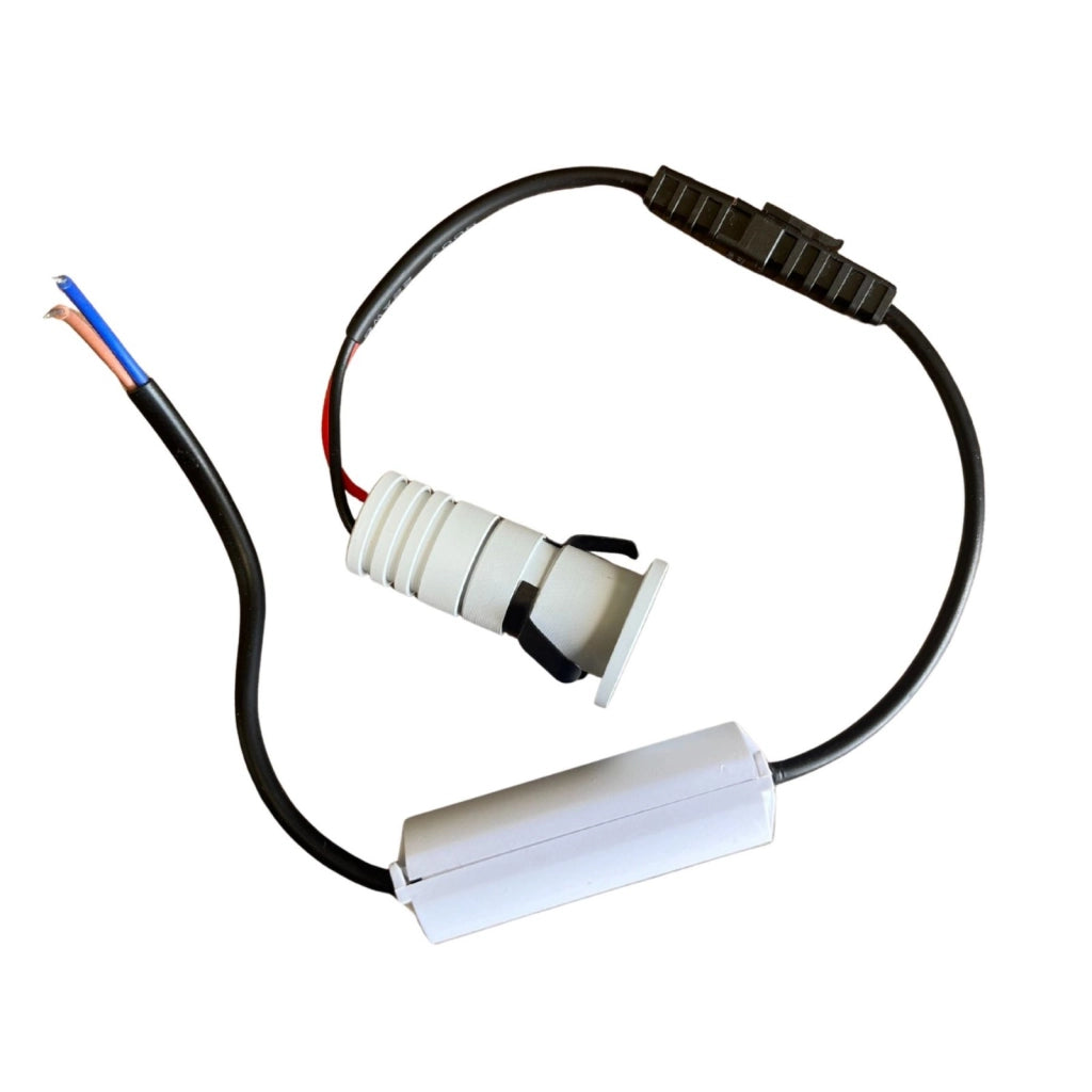 2 Pezzi Mini Faretto Led Da Incasso Rotondo, Carcassa Bianca 4000K, 1W 80LM 220V, Ø22*40mm, Foro 17mm, Angolo 15° IP20
