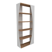 Libreria in legno "Selge" - 63 x 23 x 150 cm - Pino Atlantico Bianco