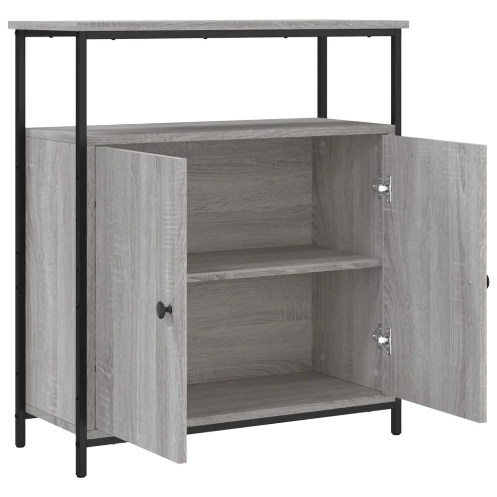 Credenza buffet cassettiera mobile contenitore organizer cucina soggiorno salonsonoma 70 x 30 x 80 cm pannelli compositi grigio 02_0036499