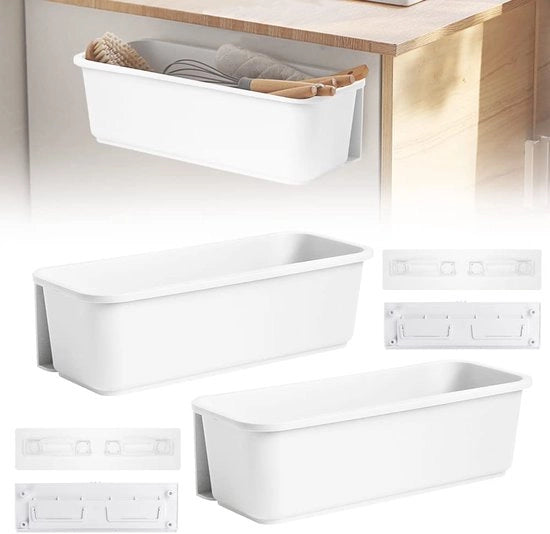 Organizzatore per cucina, bagno e sottolavabo, con cassetto estensibile, cassetti e contenitori, per migliorare l'organizzazione e la flessibilità