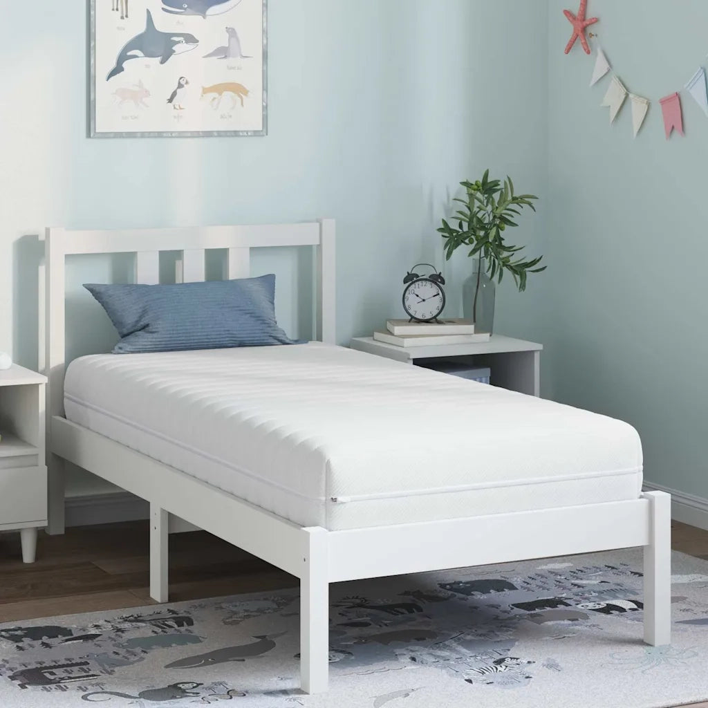 vidaXL Materasso Bianco 80 x 160 cm Molle Insacchettate