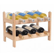 Trade Shop - Cantinetta Porta Bottiglie Vino In Legno 8 Posti Cantina Componibile Impilabile -