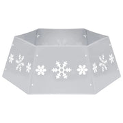 Gonna per Albero di Natale Argento e Bianco ?68x25 cm CFW3393785