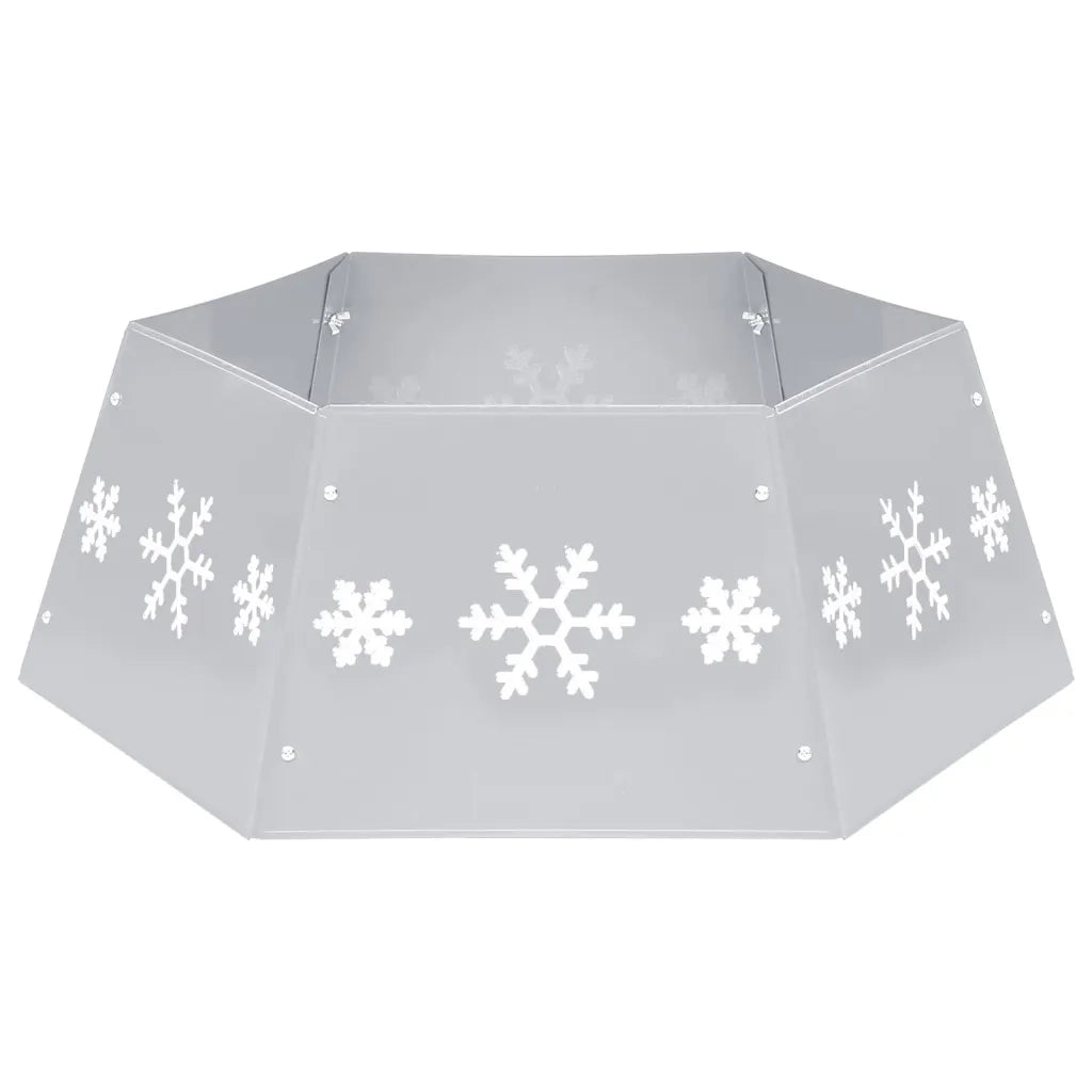 Gonna per Albero di Natale Argento e Bianco ?68x25 cm CFW3393785