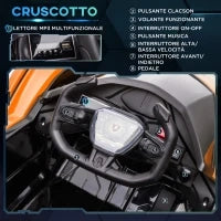 Macchina Elettrica per Bambini Lamborghini con Telecomando, Fari LED e Musica, Età 3+ Anni, Arancione