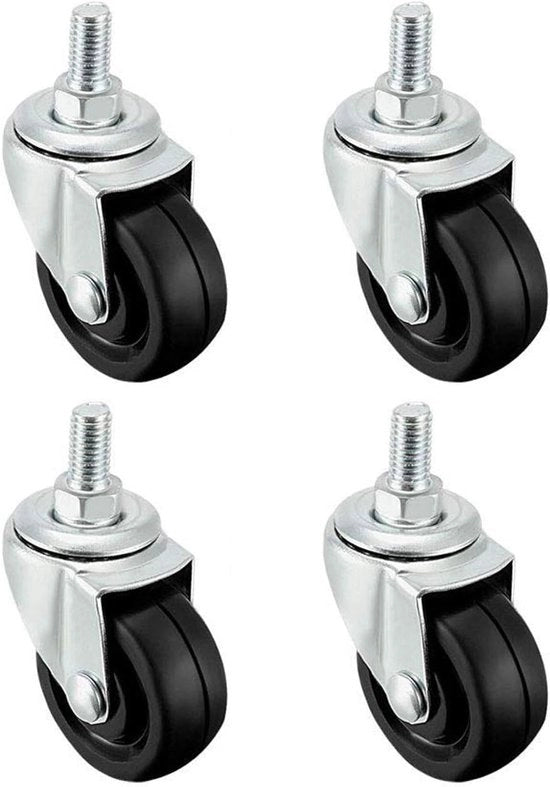 Set di 4 ruote di gomma 50 mm con avvito M10 per oscillatore 1609 x 3