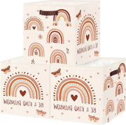 Set di 3 cassetti per bambini Organizer Kubus - Scatola per giocattoli, libri e vestiti, in beige, per camera da letto dei bambini