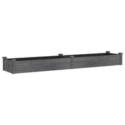 Fioriera | Cassetta per fiori | Vaso Giardino con Fodera Grigia 240x45x25 cm Massello Abete