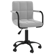 Sedie da Pranzo Girevoli 6 pz Grigio Chiaro in Velluto 3088023