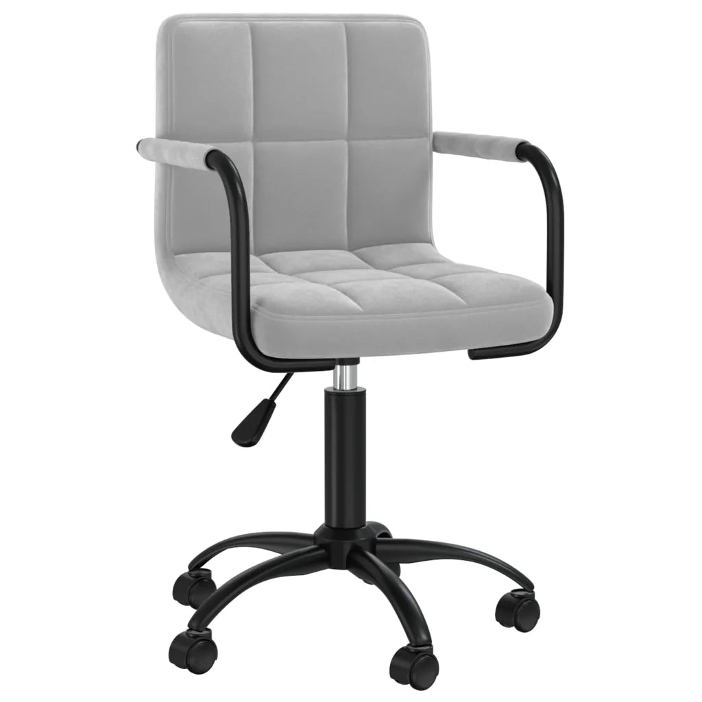 Sedie da Pranzo Girevoli 6 pz Grigio Chiaro in Velluto 3088023