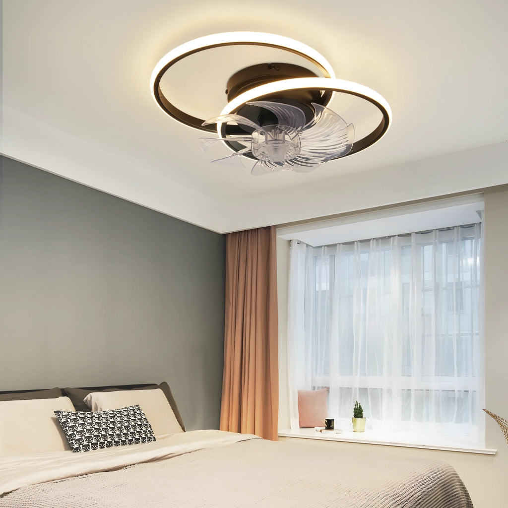 ZMH Ventilatore da soffitto con luce silenzioso e moderno 36W, 6 velocità per camera da letto